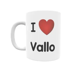 Taza - I ❤ Vallo Regalo original y funcional. Taza personalizada de tu localidad.