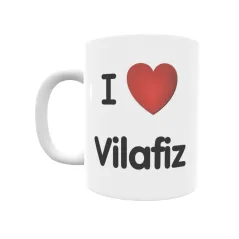 Taza - I ❤ Vilafiz Regalo original y funcional. Taza personalizada de tu localidad.