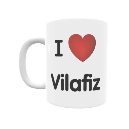 Taza - I ❤ Vilafiz Regalo original y funcional. Taza personalizada de tu localidad.