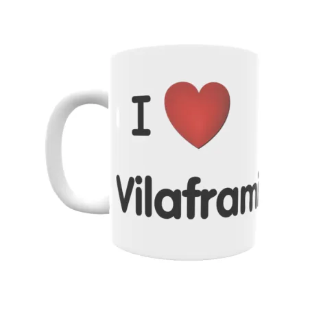 Taza - I ❤ Vilaframil Regalo original y funcional. Taza personalizada de tu localidad.