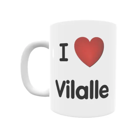 Taza - I ❤ Vilalle Regalo original y funcional. Taza personalizada de tu localidad.