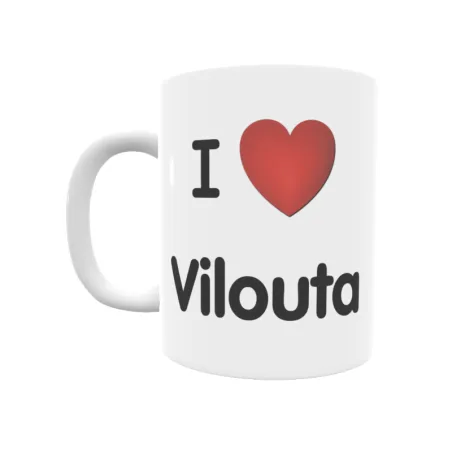 Taza - I ❤ Vilouta Regalo original y funcional. Taza personalizada de tu localidad.