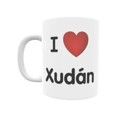 Taza - I ❤ Xudán Regalo original y funcional. Taza personalizada de tu localidad.