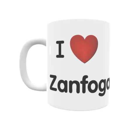 Taza - I ❤ Zanfoga Regalo original y funcional. Taza personalizada de tu localidad.