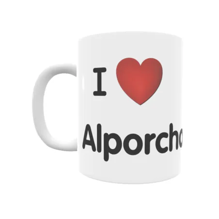 Taza - I ❤ Alporchones Regalo original y funcional. Taza personalizada de tu localidad.