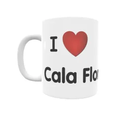 Taza - I ❤ Cala Flores Regalo original y funcional. Taza personalizada de tu localidad.