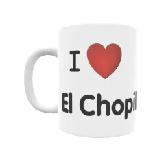 Taza - I ❤ El Chopillo Regalo original y funcional. Taza personalizada de tu localidad.