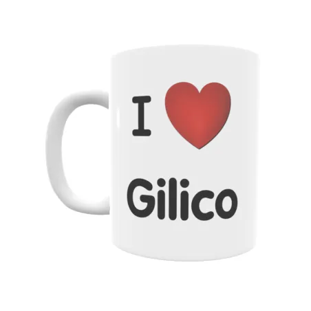 Taza - I ❤ Gilico Regalo original y funcional. Taza personalizada de tu localidad.