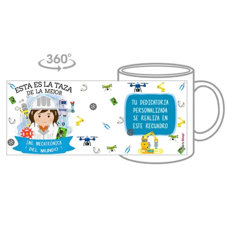 Taza Ingeniero Mecatrónica (Ella)