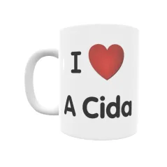 Taza - I ❤ A Cida Regalo original y funcional. Taza personalizada de tu localidad.