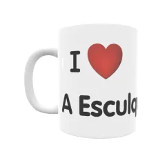 Taza - I ❤ A Esculqueira Regalo original y funcional. Taza personalizada de tu localidad.