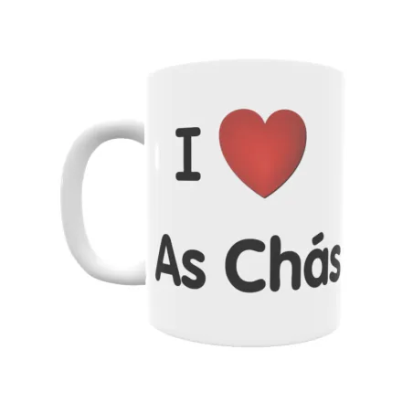 Taza - I ❤ As Chás Regalo original y funcional. Taza personalizada de tu localidad.