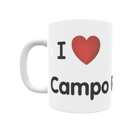 Taza - I ❤ Campo Redondo Regalo original y funcional. Taza personalizada de tu localidad.