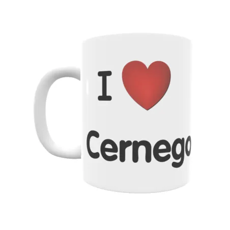 Taza - I ❤ Cernego Regalo original y funcional. Taza personalizada de tu localidad.