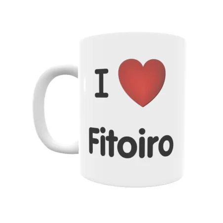 Taza - I ❤ Fitoiro Regalo original y funcional. Taza personalizada de tu localidad.