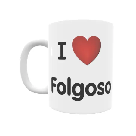 Taza - I ❤ Folgoso Regalo original y funcional. Taza personalizada de tu localidad.