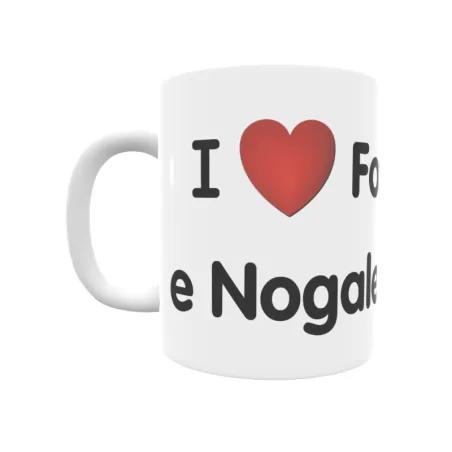 Taza - I ❤ Forcadela e Nogaledo Regalo original y funcional. Taza personalizada de tu localidad.