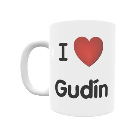 Taza - I ❤ Gudín Regalo original y funcional. Taza personalizada de tu localidad.