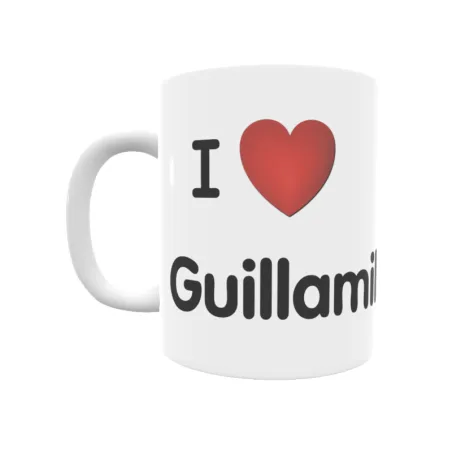 Taza - I ❤ Guillamil Regalo original y funcional. Taza personalizada de tu localidad.