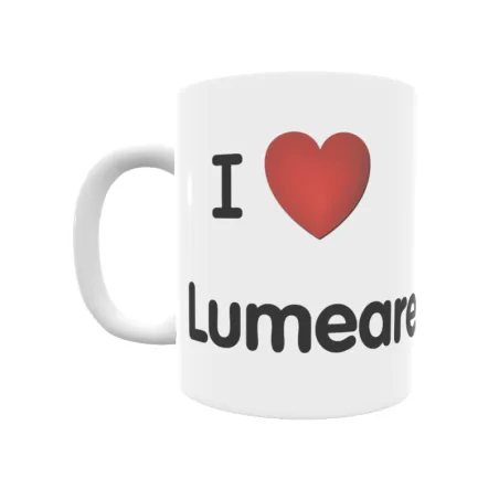 Taza - I ❤ Lumeares Regalo original y funcional. Taza personalizada de tu localidad.