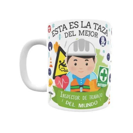 Taza personalizada con tu dedicatoria para EL mejor INSPECTOR DE TRABAJO