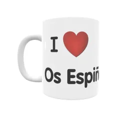 Taza - I ❤ Os Espiñeiros Regalo original y funcional. Taza personalizada de tu localidad.