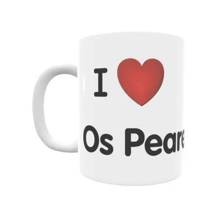 Taza - I ❤ Os Peares Regalo original y funcional. Taza personalizada de tu localidad.