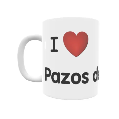 Taza - I ❤ Pazos de Arenteiro Regalo original y funcional. Taza personalizada de tu localidad.