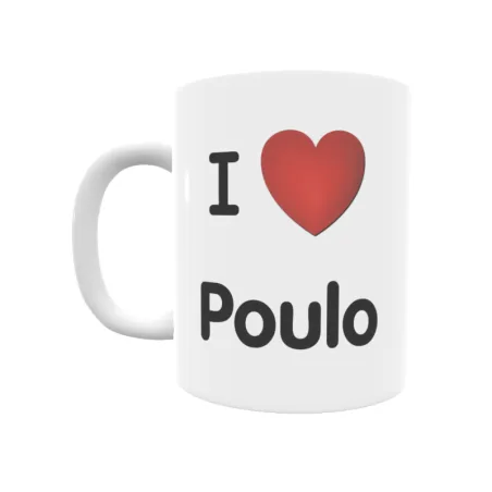 Taza - I ❤ Poulo Regalo original y funcional. Taza personalizada de tu localidad.