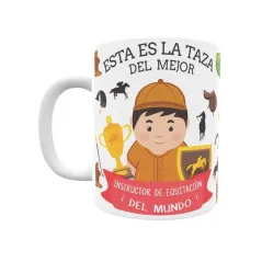 Taza personalizada con tu dedicatoria para EL mejor INSTRUCTOR DE EQUITACIÓN