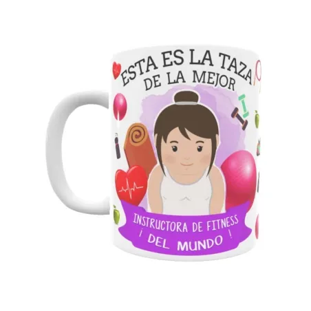 Taza personalizada con tu dedicatoria para LA mejor INSTRUCTORA DE FITNESS