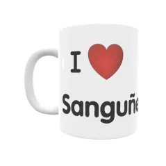 Taza - I ❤ Sanguñedo Regalo original y funcional. Taza personalizada de tu localidad.