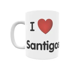 Taza - I ❤ Santigoso Regalo original y funcional. Taza personalizada de tu localidad.