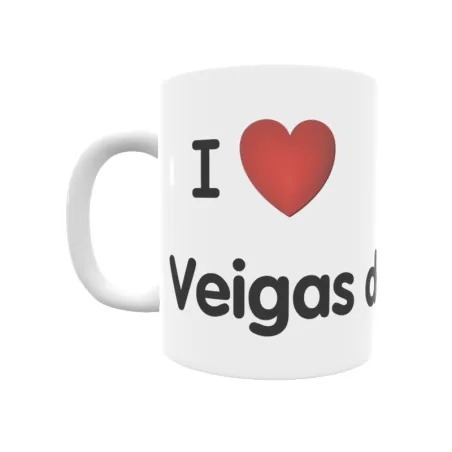 Taza - I ❤ Veigas de Camba Regalo original y funcional. Taza personalizada de tu localidad.