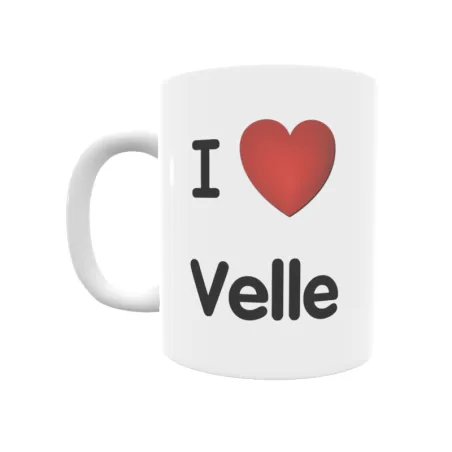 Taza - I ❤ Velle Regalo original y funcional. Taza personalizada de tu localidad.