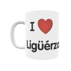 Taza - I ❤ Ligüérzana Regalo original y funcional. Taza personalizada de tu localidad.