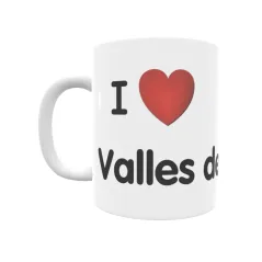 Taza - I ❤ Valles de Valdavia Regalo original y funcional. Taza personalizada de tu localidad.