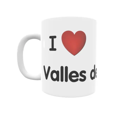 Taza - I ❤ Valles de Valdavia Regalo original y funcional. Taza personalizada de tu localidad.