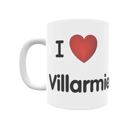 Taza - I ❤ Villarmienzo Regalo original y funcional. Taza personalizada de tu localidad.