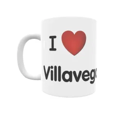 Taza - I ❤ Villavega Regalo original y funcional. Taza personalizada de tu localidad.