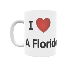 Taza - I ❤ A Florida Regalo original y funcional. Taza personalizada de tu localidad.