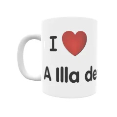 Taza - I ❤ A Illa de Ons Regalo original y funcional. Taza personalizada de tu localidad.