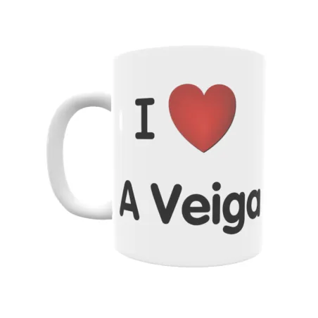 Taza - I ❤ A Veiga Regalo original y funcional. Taza personalizada de tu localidad.