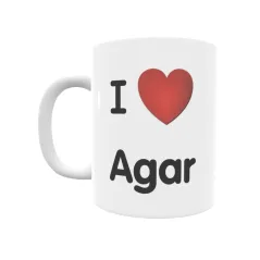 Taza - I ❤ Agar Regalo original y funcional. Taza personalizada de tu localidad.