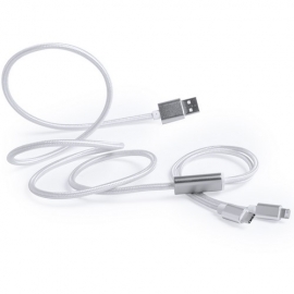 Cable micro USB a Tipo C y Lightning