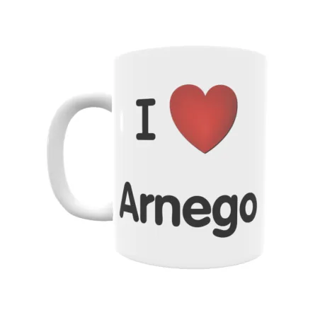 Taza - I ❤ Arnego Regalo original y funcional. Taza personalizada de tu localidad.