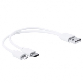 Cable micro USB a Tipo C y Lightning