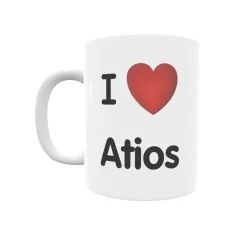 Taza - I ❤ Atios Regalo original y funcional. Taza personalizada de tu localidad.