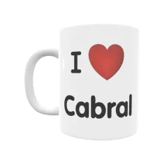 Taza - I ❤ Cabral Regalo original y funcional. Taza personalizada de tu localidad.