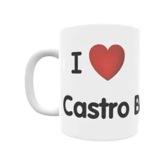 Taza - I ❤ Castro Barbudo Regalo original y funcional. Taza personalizada de tu localidad.